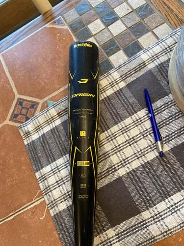 Used BBCOR Certified 2016 Alloy Origin Bat (-3) 28 oz 31"