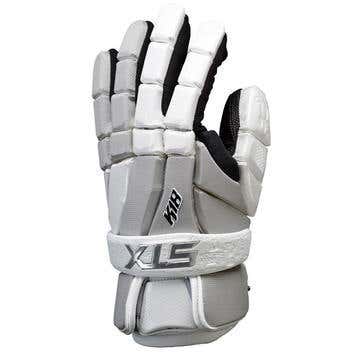 White New STX K18 12" Lacrosse Gloves