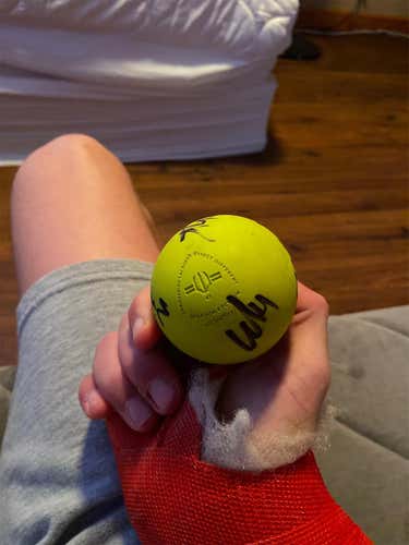 PLL USED GAME BALL SIGNED BY PROS