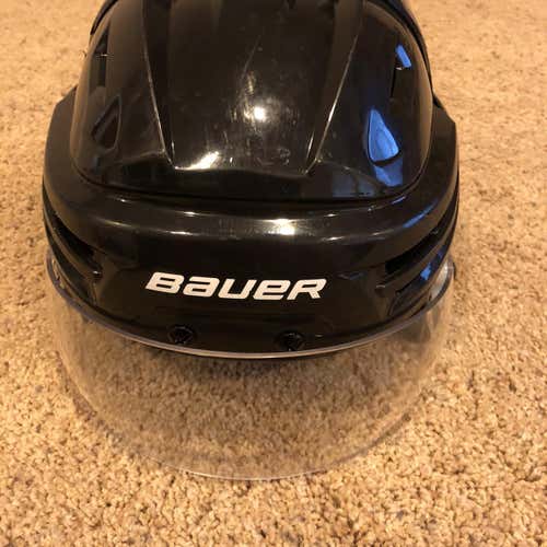Black Used Medium Bauer Re-Akt Pro Stock Coyotes Helmet