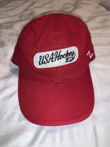 USA Hockey Leather Strap Zephyr Hat