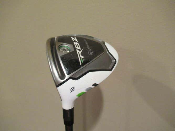 NICE  LEFT HAND TAYLORMADE ROCKETBALLZ FAIRWAY WOOD #3 15* FACTORY STIFF FLEX