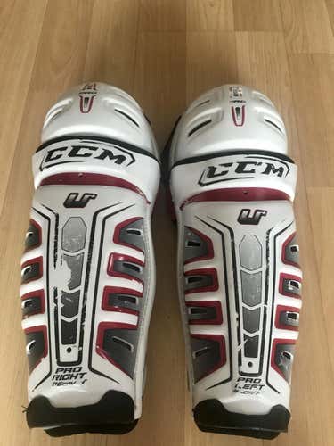 Used Senior CCM Ultra Pro Shin Pads Pro Stock