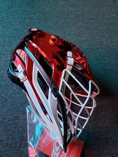 Red New Adult Player Cascade S Helmet Red Metallic