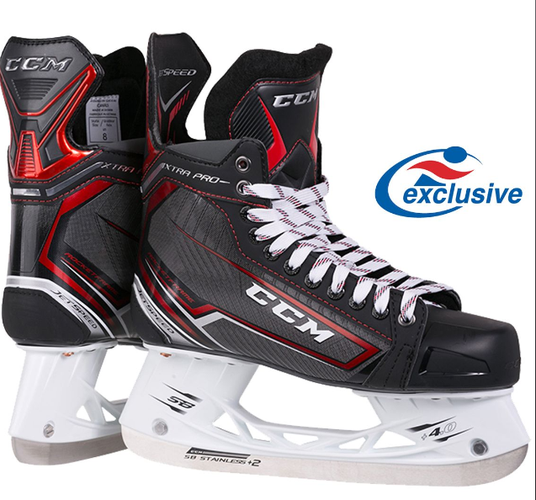 Junior New CCM JetSpeed XTRA PRO '17 Hockey Skates D&R (Regular) Size 2
