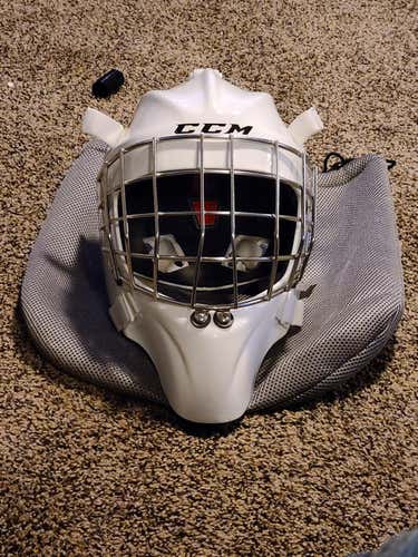 White Used Senior CCM 1.9 Goalie Mask