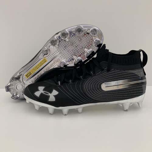 NEW! Under Armour Spotlight MC Lacrosse/Football Cleats Men's Size 8.5 Black/White