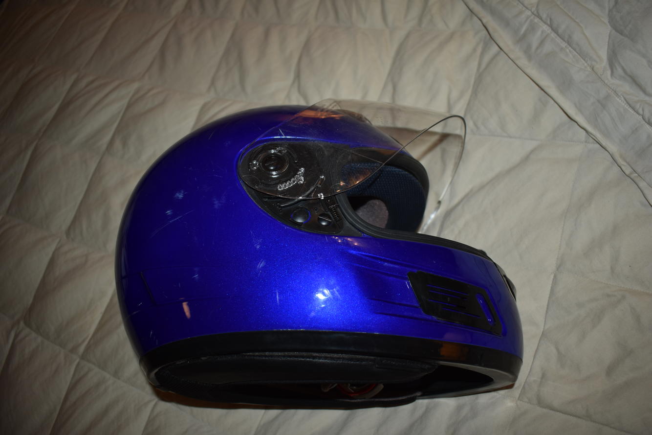 KBC TK-8 Full Face Helmet, Blue, Large 
