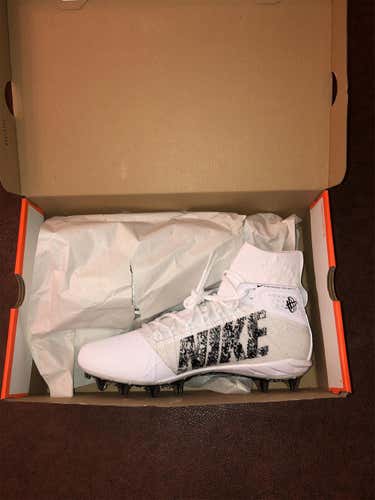 White Men's Molded Cleats High Top
