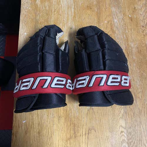 Black & Red Bauer 4 Roll 14" Gloves