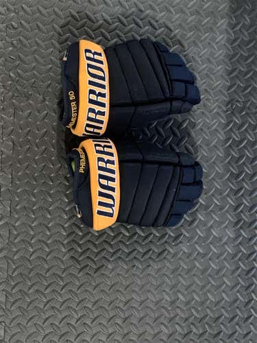 Blue Used Warrior Alpha DX Pro 13" Pro Stock Gloves