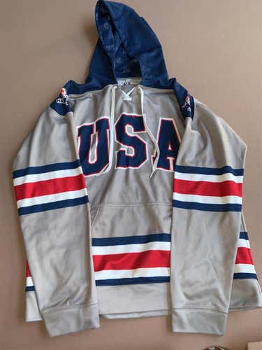 Gray Men's Legacy Sports USA Hoodie  Size L