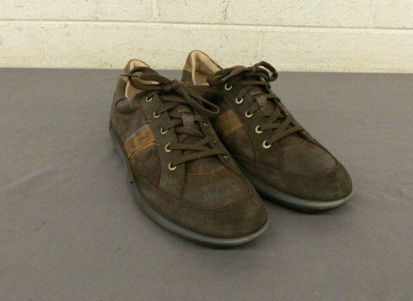 ECCO Brown Leather Comfort Sneakers EU 46 Men's 12-12.5 EXCELLENT |