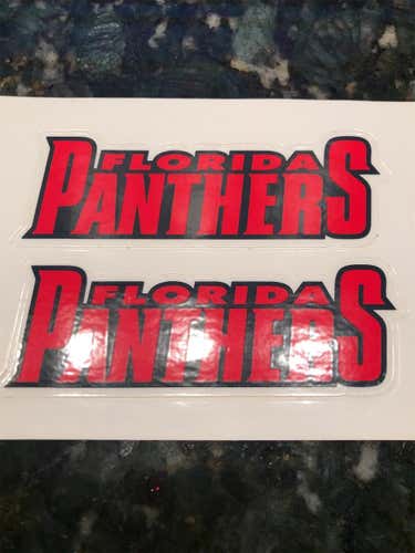New Pair Of Florida Panthers Helmet Stickers NHL