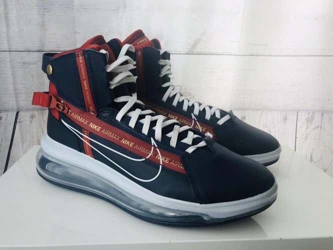 Nike Air Max 720 Saturn Midnight Navy/White-Gym Red AO2110-400 Men’s 9 New
