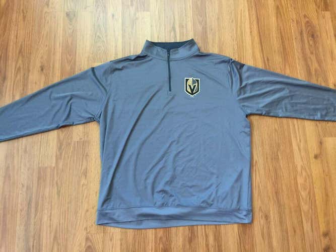 Las Vegas Golden Knights NHL HOCKEY 1/4 Zip Sz 2XL XXL Pullover Warmup Shirt!