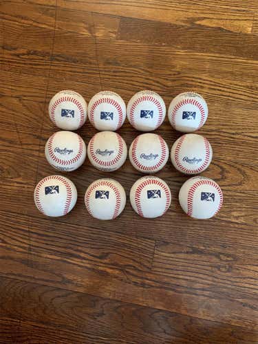 New Rawlings 12 Pack Minor League Official Baseballs