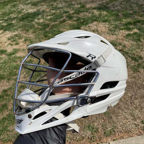 White Used Player Cascade R Helmet
