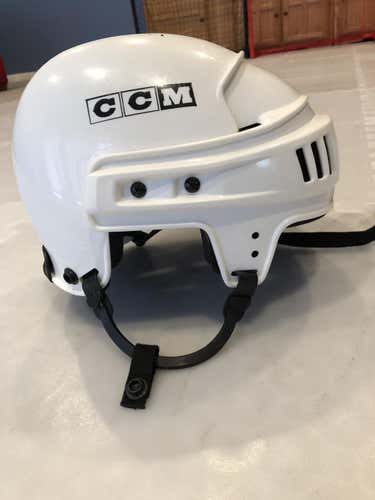 White Used Large CCM Helmet