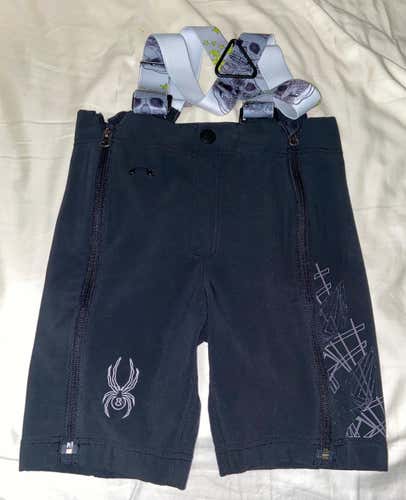 Black Kid's 8 Spyder Softshell Training Shorts