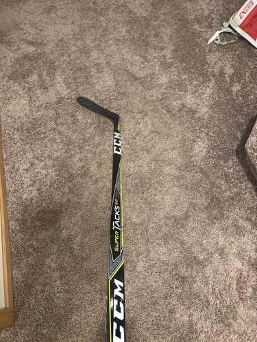 Used Intermediate CCM Left Handed Super Tacks 2.0 Hockey Stick Toe