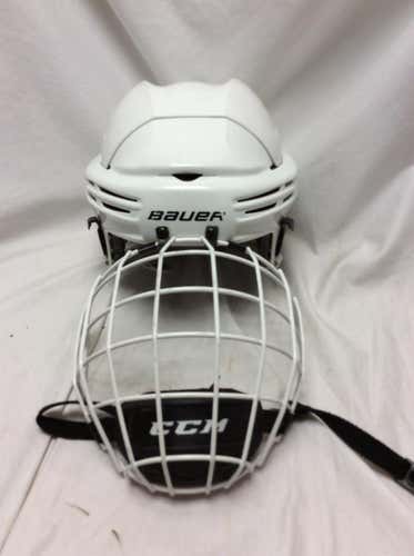 Used Bauer Bhh7500m Md Ice Hockey Helmets