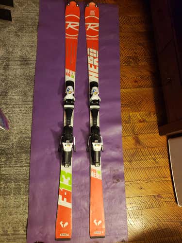 Men's Rossignol Hero FIS SL Pro Skis With Bindings Max Din 18