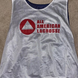 All American Lacrosse Adult One Size Fits All Jersey white/blue
