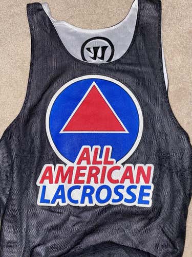 All American LacrosseAdult One Size Fits All Warrior Jersey Black/White