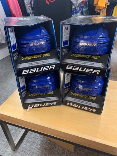 Blue New Medium Bauer Re-Akt 150  Helmet