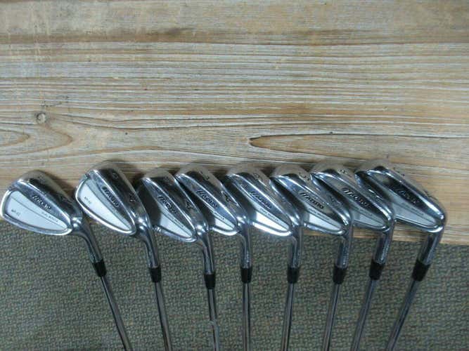 MIZUNO MP-52 DUAL MUSCLE FORGED IRON SET 3 - PW S300 STEEL STIFF NEW GRIPS +1/2"