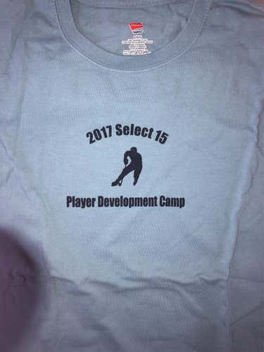 Blue, White, And Grey USA Hockey Development Camp Unisex Large  Shirts
