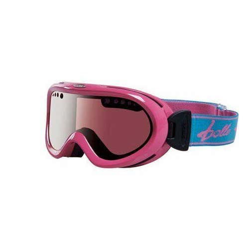 Bolle Nebula Girls Ski Snow Goggles Shiny Pink w/ Vermillon Gun Lens - New!