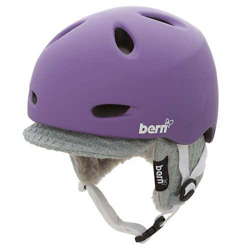 Bern Berkeley Women's Ski Snowboard Helmet Matte Purple XS (52-53.5cm) - New!