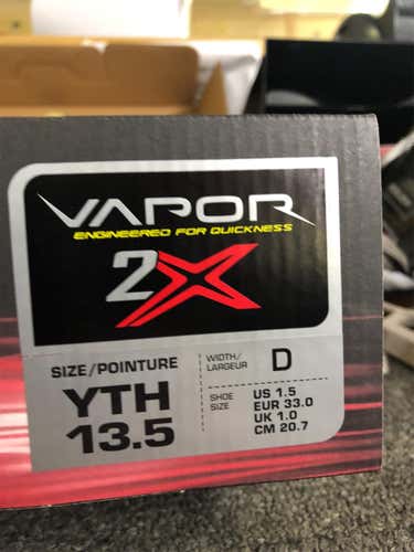 New Bauer 2X Youth Size 13.5 Hockey Skates *see Description*