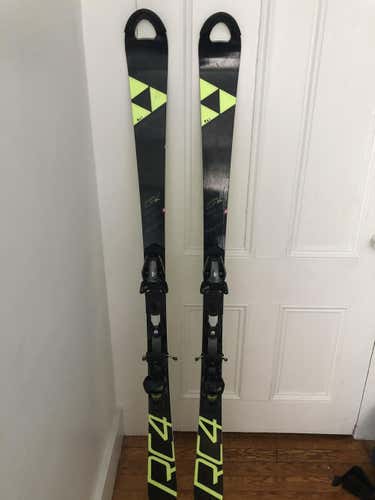 Used 2019 Fischer Racing Skis With Bindings Max Din 13