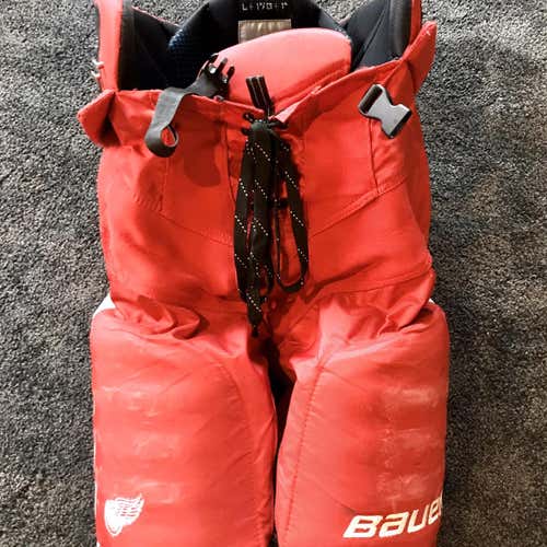 Red Senior Large Bauer Pro Stock Hockey Pants