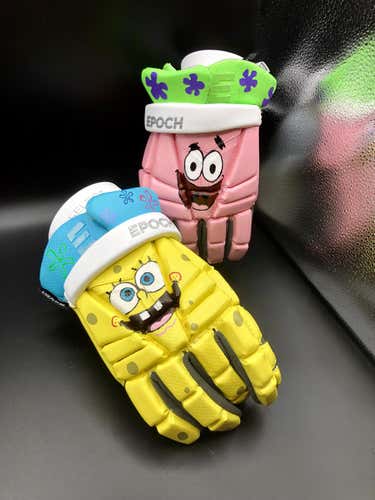 Custom Painted Spongebob & Patrick Epoch Integra PRO Lacrosse Gloves 13"