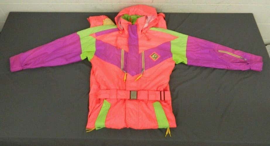 Vintage 1980s JD Sun Valley Insulated Bright Neon Orange Ski Suit Men's Size 38