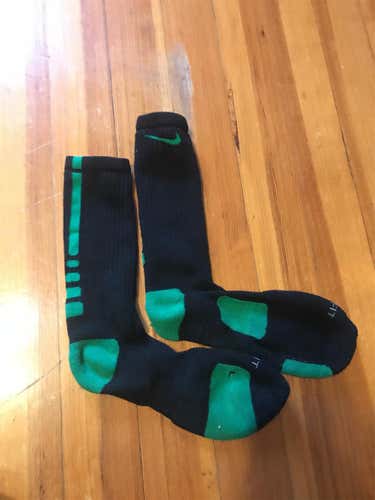 Black And Green Nike Elite Crew Socks
