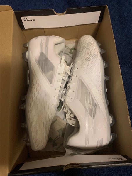 Under Armour Blur Cleats White Size 11.5 Under Retail,Worn Once Outside and Didn’t Fit)