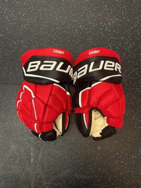 New New Jersey Mike Cammalleri 13” Easton GX With Bauer Dressed Pro Stock Gloves