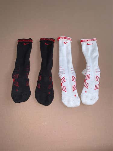 Men's Large Nike Dri Fit Performance Socks White/Black