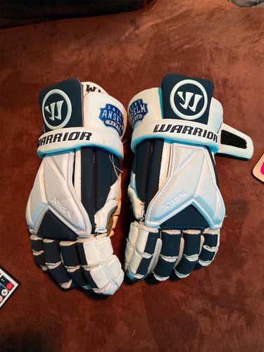 Custom White  Warrior 13" Lacrosse Gloves