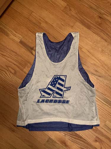 Blue/White Reversible Assumption College Lacrosse Pinnie #46