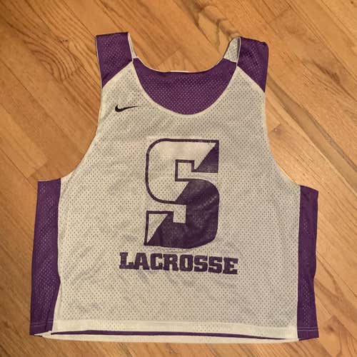 Purple/White Reversible University of Scranton Lacrosse Pinnie #49