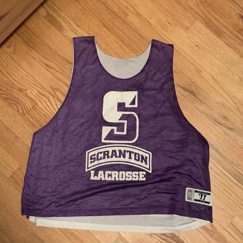 Purple/White Reversible University of Scranton Lacrosse Pinnie #28