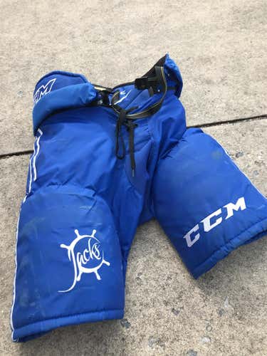 Blue Senior Small CCM Pro Stock Hockey Pants