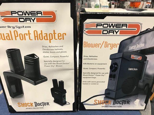 Shock Doctor power dry blower/dryer w/dual port adapter for glove and boots