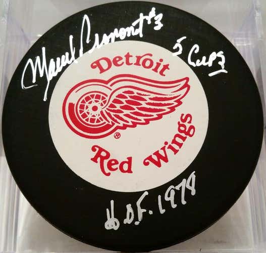 MARCEL PRONOVOST Detroit Red Wings AUTOGRAPHED Signed NHL Hockey Puck COA